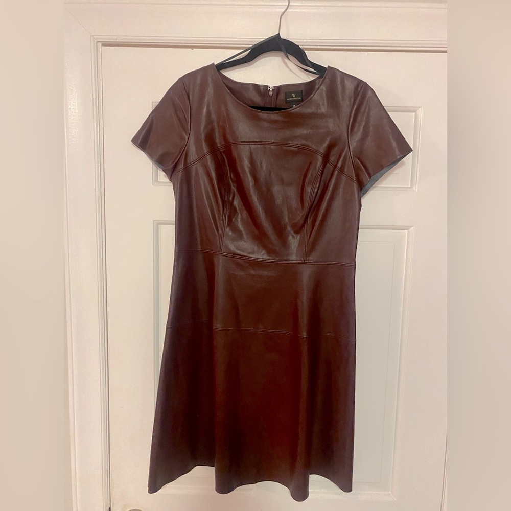 Women’s size 12 Worthington burgundy leather dress